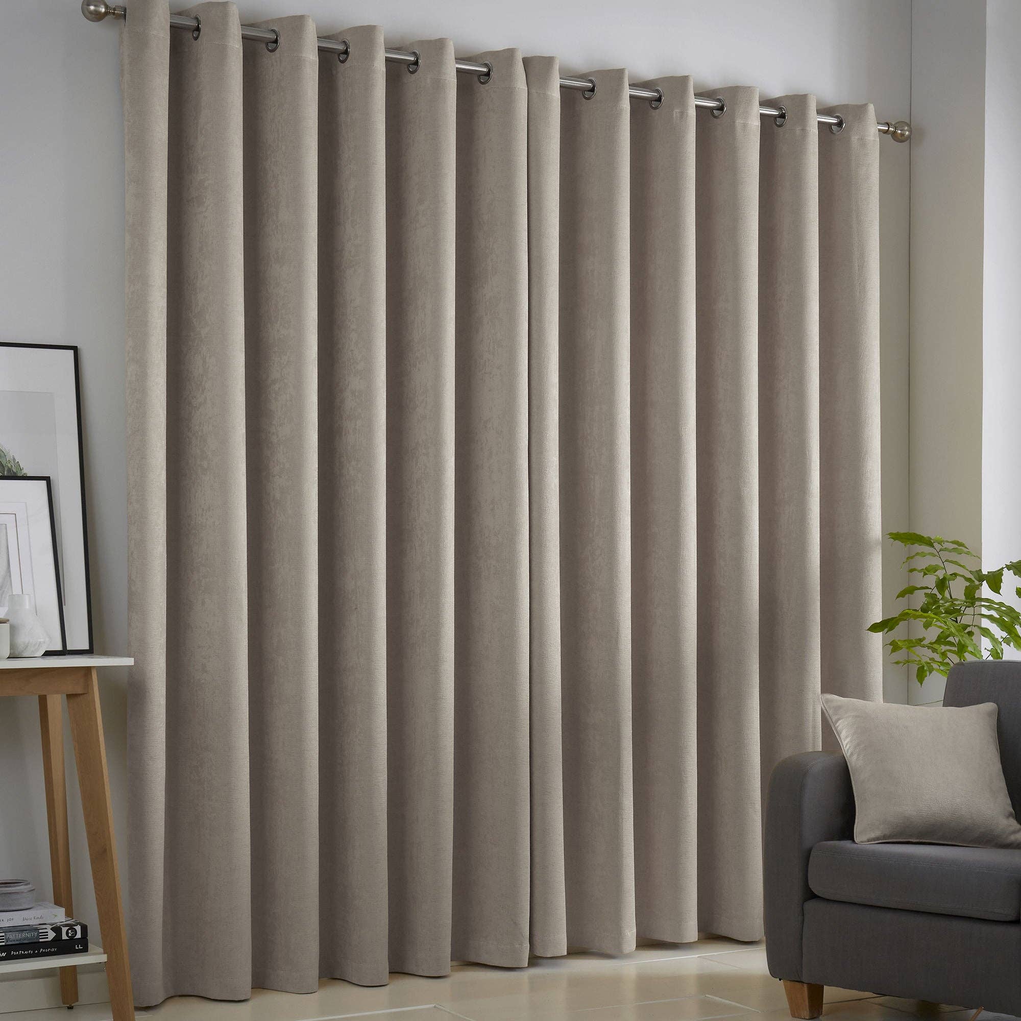 UW Home – wholesale Curtain – Strata Pair of Eyelet Curtains by Fusion in Natural2
