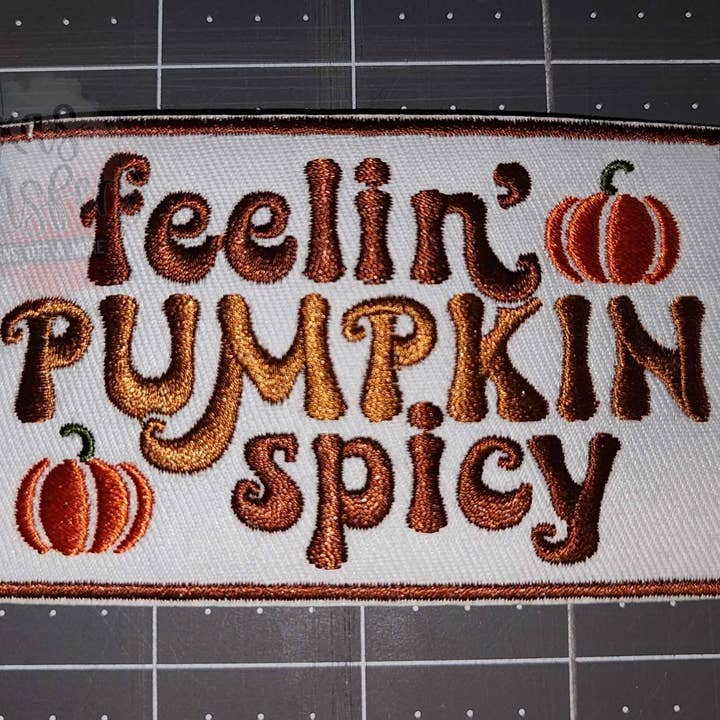 Texas Transfers - Wholesale Patch - Pumpkin Spicy Iron-On PATCH