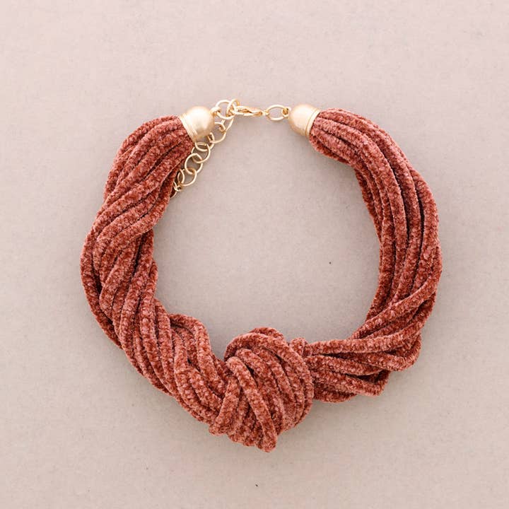 Sonata – Großhandel Gewebtes/geflochtenes Armband – Chenille-Kropfband in Nude2