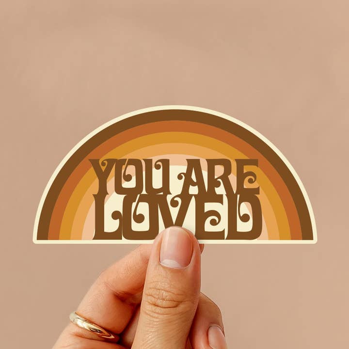 Je bent geliefd regenboog waterdichte vinylsticker voor wholesale door Harley and J
