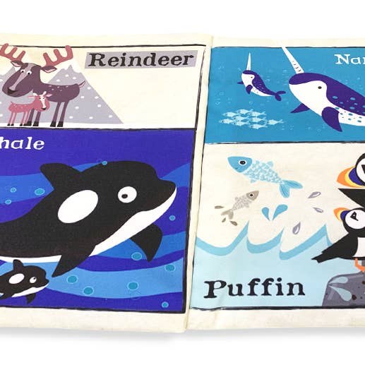 Jo & Nic's Crinkly Cloth Books - Wholesale Baby & Toddler Book (0-2) - Nursery Times Crinkly Newspaper - Arctic Animals2