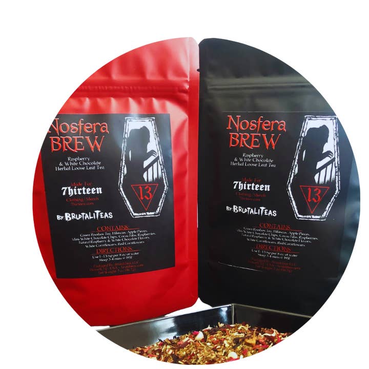 NosferaBREW (2 oz BLACK package) for wholesale by BrutaliTeas LLC
