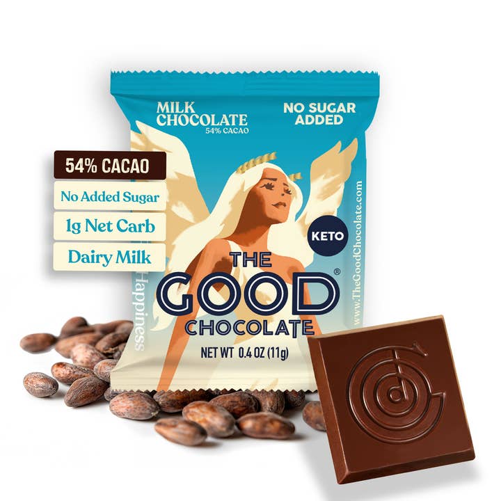 The Good Chocolate - Vendita all'ingrosso Barretta di cioccolato - Quadrato stile cioccolato al latte/0.4 oz
