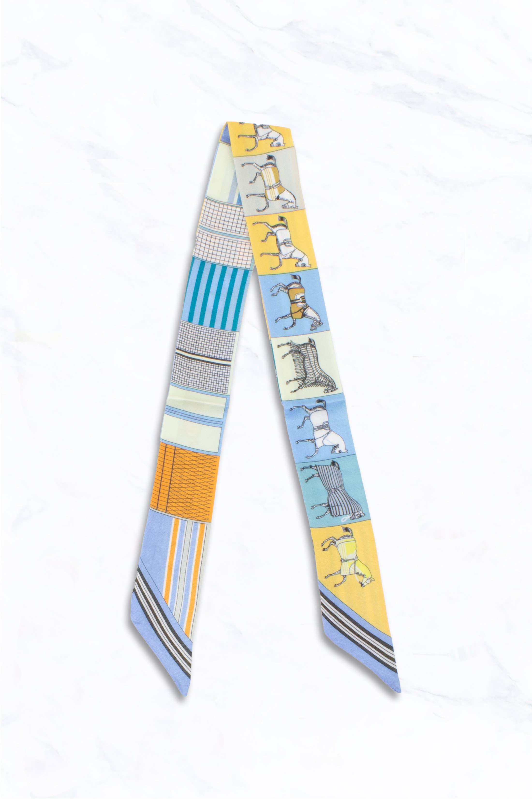 Suzie Q USA - Venta al por mayor Bufanda - Mujer - Caballo en Bufanda Fina de Rayas y Bloques de Colores2