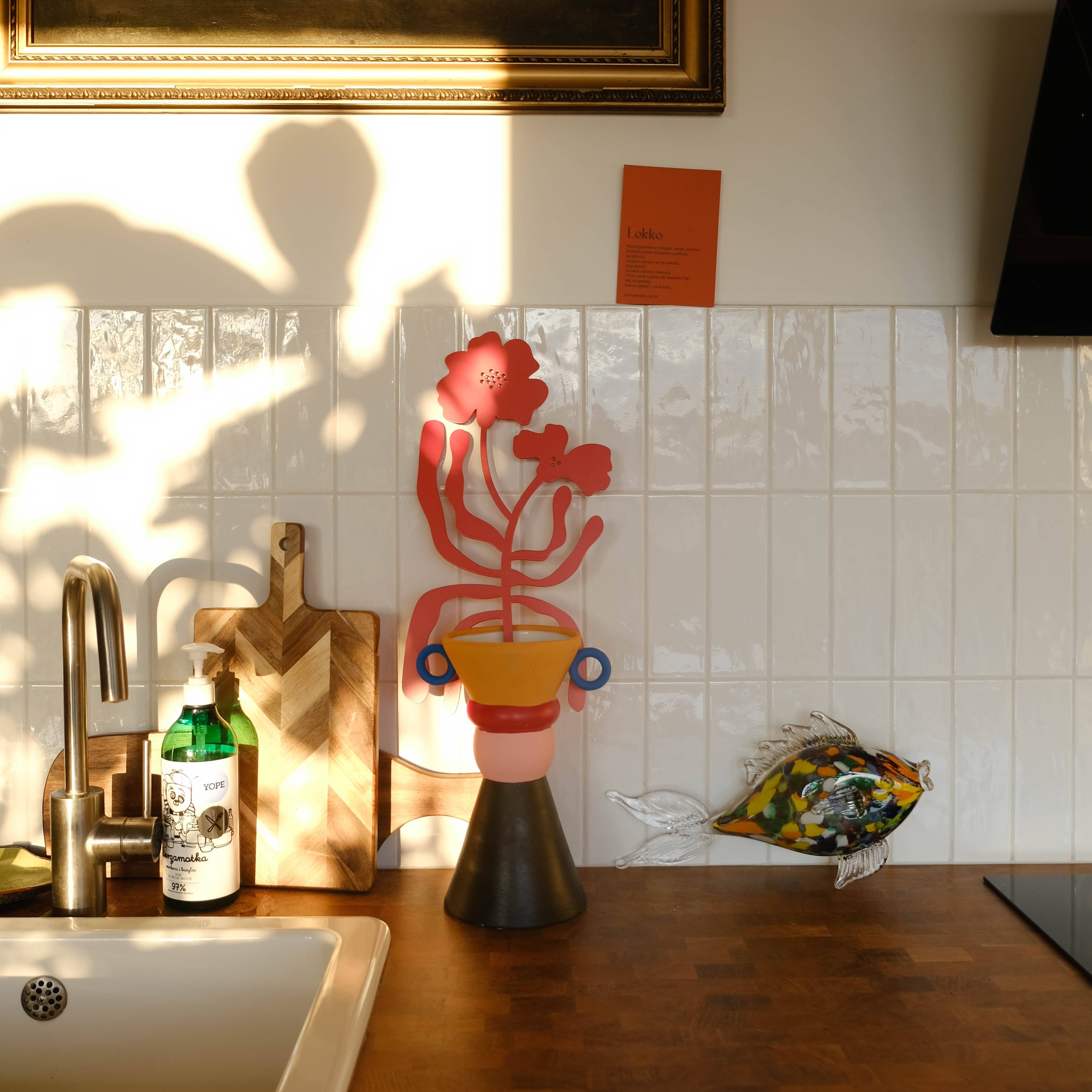 milin - Wholesale Decorative Tabletop Object - POPPY Colorful Wooden Flower Decor, Eco Gift, Home Art 1