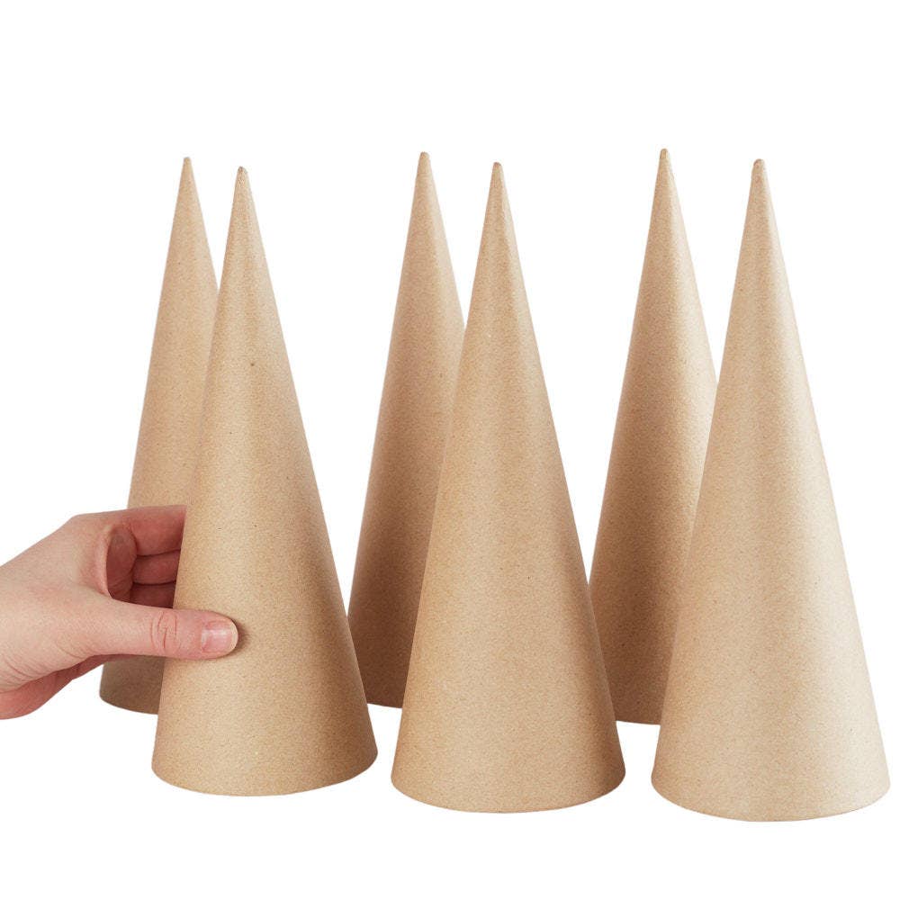 Factory Direct Craft - Vendita all'ingrosso Attrezzature per lavoretti e fai da te - Cono da artigianato in cartoncino di cartapesta 10-1/2" x 4"4