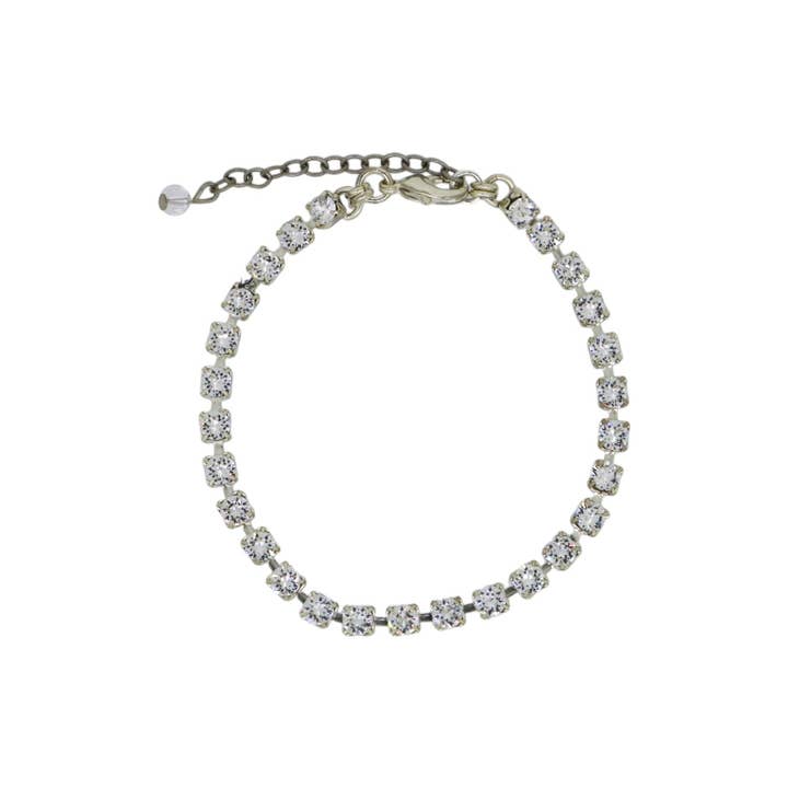 The Clear Tennis Bracelet in Platinum for wholesale by VICKISARGE