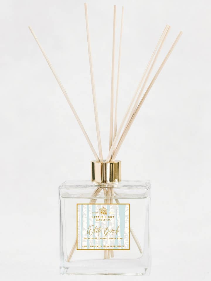 White Birch Reed Diffuser for wholesale by Little Light Candle Co.