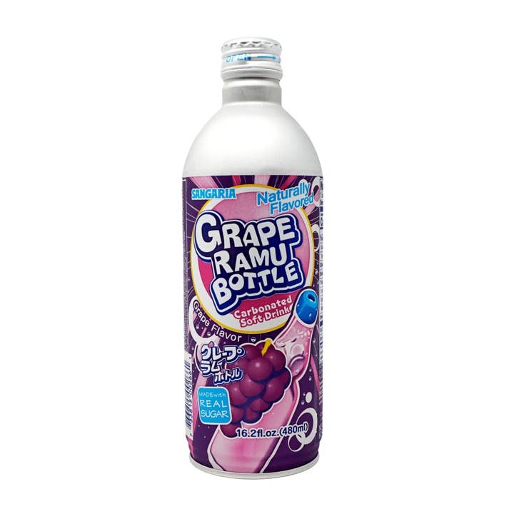 Long Island Candy Factory – wholesale Soda/carbonated drink – SANGARIA Import Grape Ramu Carbonated Soft Drink, 16.2 oz