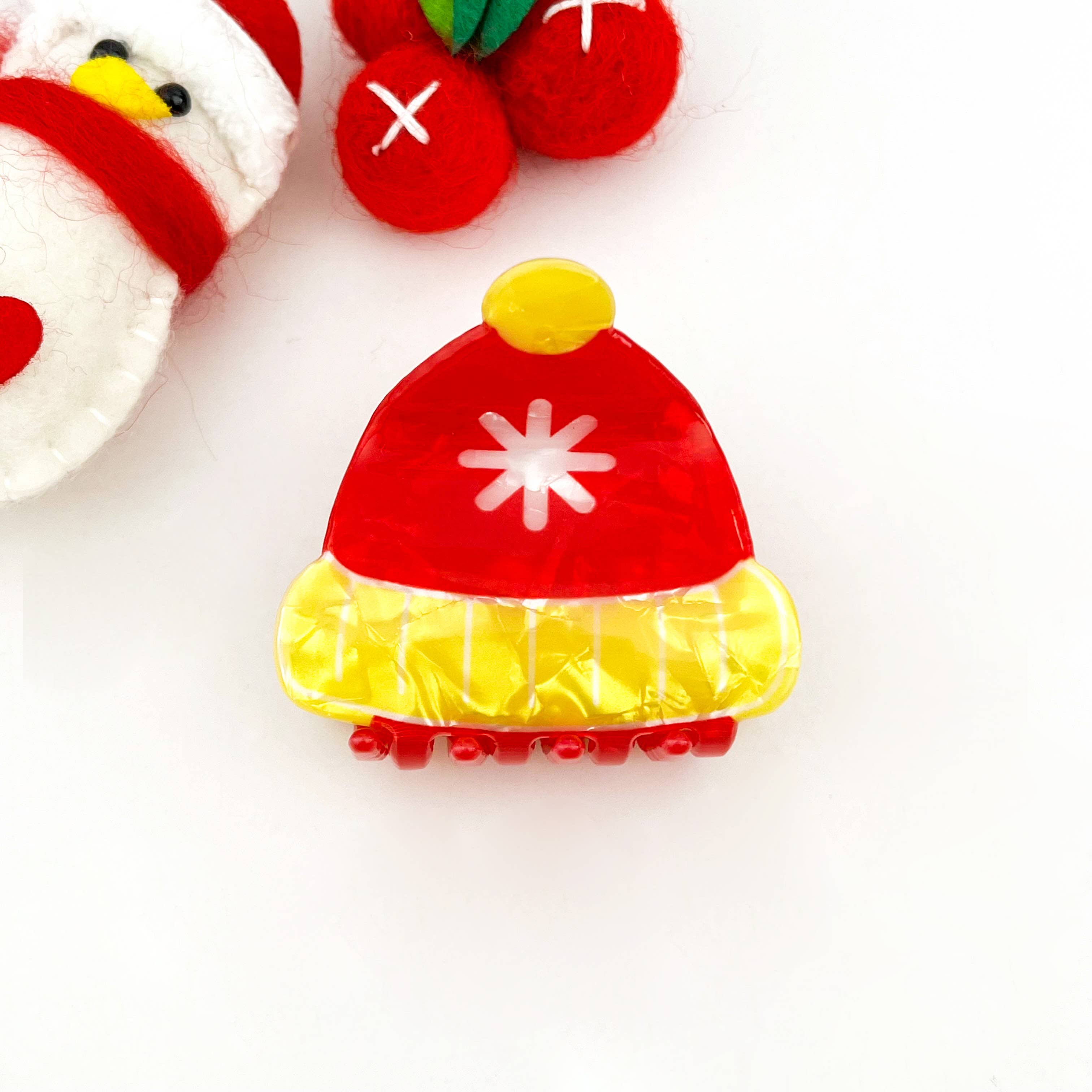 mildstyles - Wholesale Hair Clip - Women's - Small Christmas Holiday Print Hair Claw Clip4