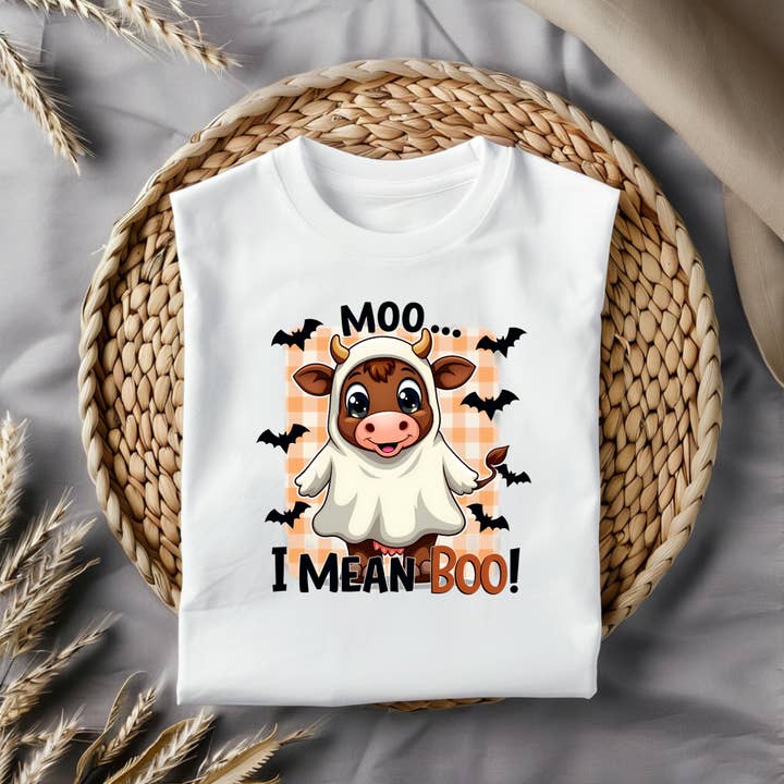 Body de Halloween de Moo, I mean Boo, Cow y camisetas para venta al por mayor de Ivory Soul