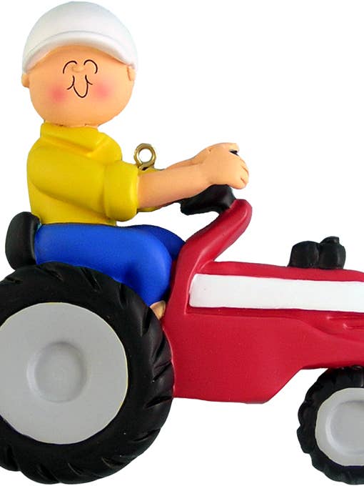 Tractor: Red, Male for wholesale by Ornament Central
