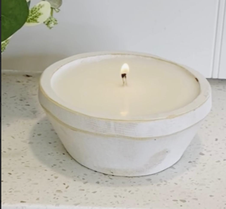 Wood Bowl Candle Supply - Wholesale Candle Holder - Small Round Farmhouse Safe Candle Ready Wood Dough Bowl3