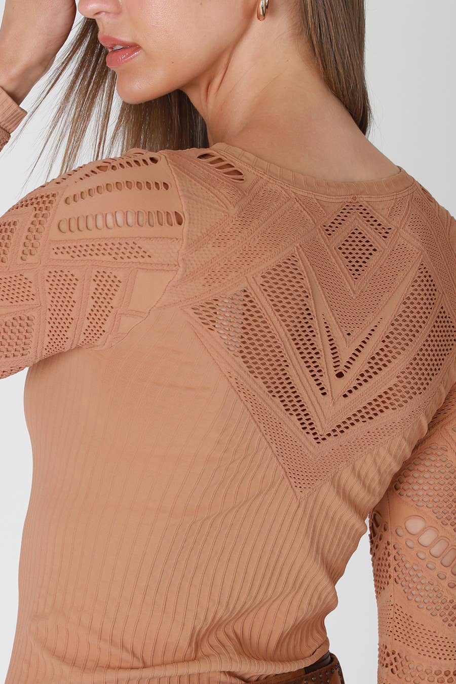 NIKIBIKI - Wholesale Knit Top - Women's - NS8430 - Wide Textured L/S Top7