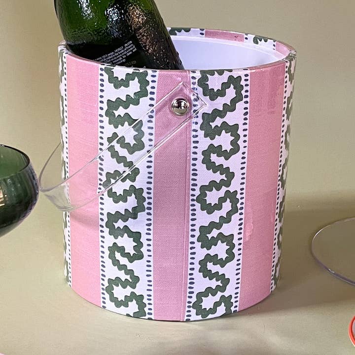 Seau à glace acrylique 3 litres Harbor Trail Bahama Rose pour la vente par Madcap Cottage