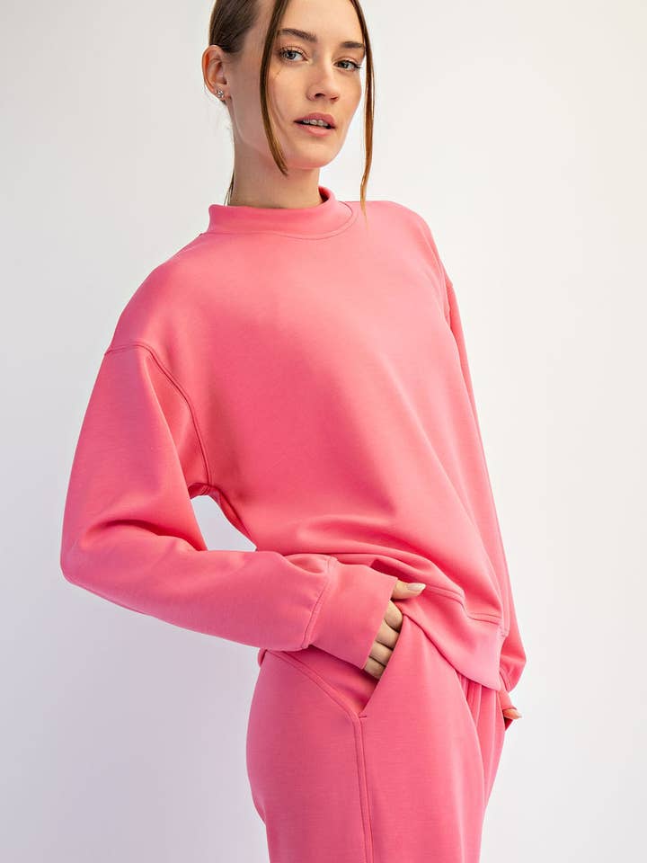 MODAL SCUBA MOCK NECK PULLOVER for wholesale by Rae Mode