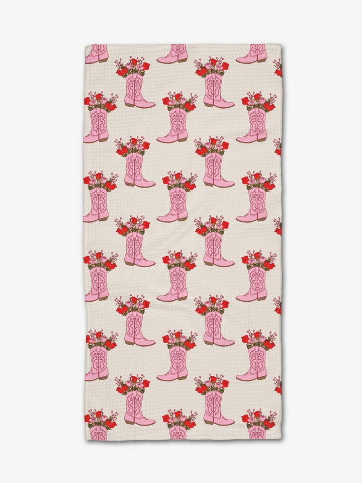 Cowgirl Boots Bar Towel for wholesale by Geometry