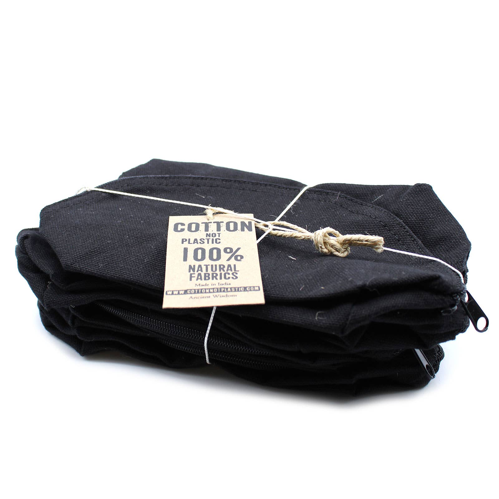 Ancient Wisdom – wholesale Toiletry bag – women's – Black Cotton Toiletry Bag 10 oz - Moon Bag1