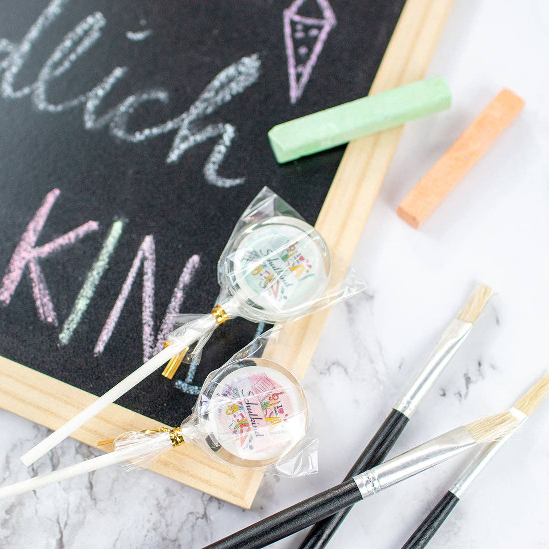 salonbuck - Wholesale Lollipop - Motif Lollipop "Schoolchild" turquoise3