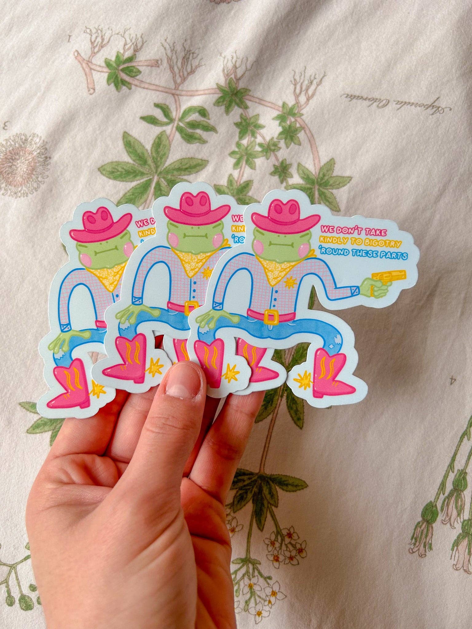 Hollandaize Art – Adesivo por atacado – Pride Cowboy Frogs | Não levamos gentilmente ao bigotry Sticker6