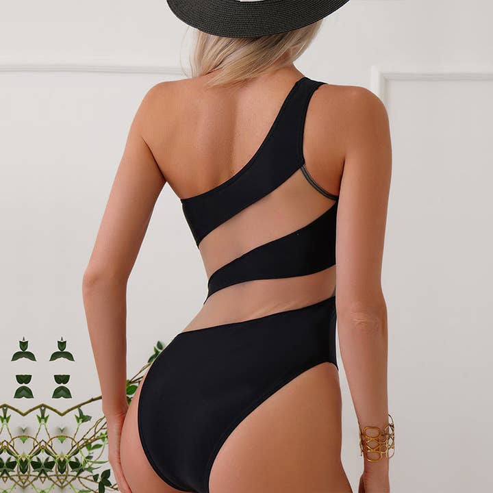 Black Janika One-Piece Swimsuit for wholesale on Faire4