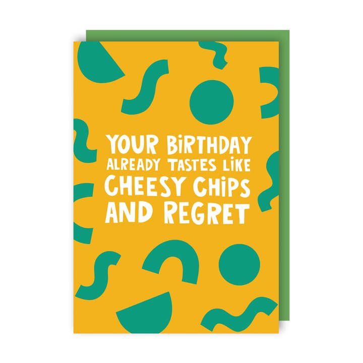 Cheesy Chips Birthday Card for wholesale by Lucy Maggie Designs