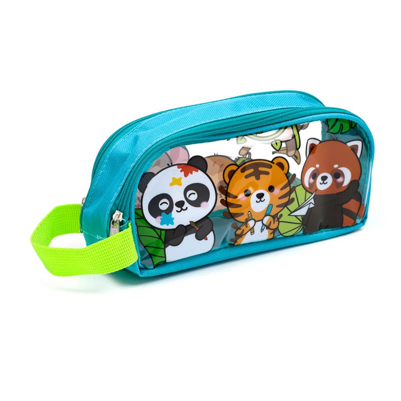 Puckator Ltd – wholesale Pencil case/pouch – Adoramals Wild Clear Window Pencil Case0