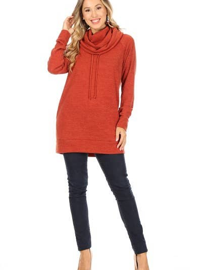 Chris & Carol Apparel - Wholesale Hoodie - Women's - KNIT COWL NECK HOODIE SWEATER - 199456T2