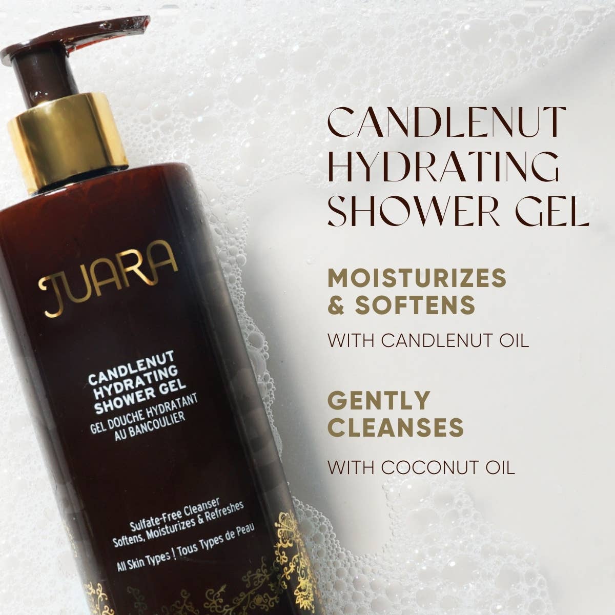 JUARA Skincare - Vendita all'ingrosso Bagnoschiuma/gel doccia - Gel doccia idratante Candlenut 12 Oz1