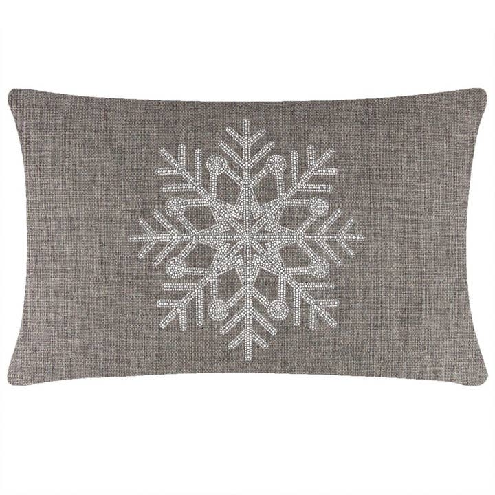 Sparkles Home - Wholesale Throw/Decorative Pillow - Rhinestone Snowflake Pillow4