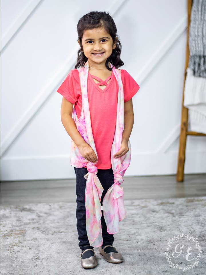 Girls' Tie Dye Vest for wholesale on Faire