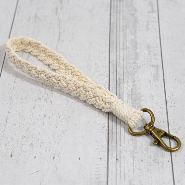 SoapElenGlen - Wholesale Keychain - Women's - Boho Macrame Keychain, Braided Macrame Wristlet