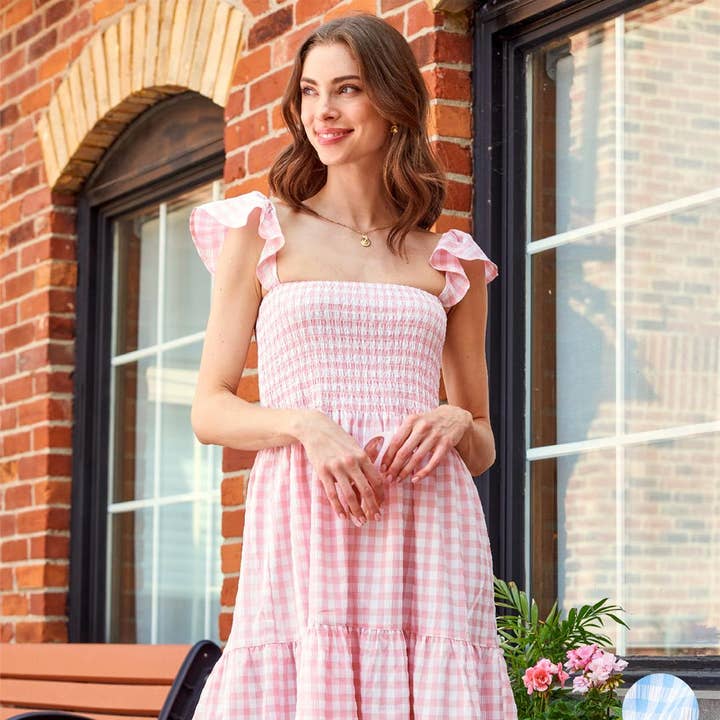 Summer Picnic Smocked Dress, 2 Asst for wholesale by Charlie Paige