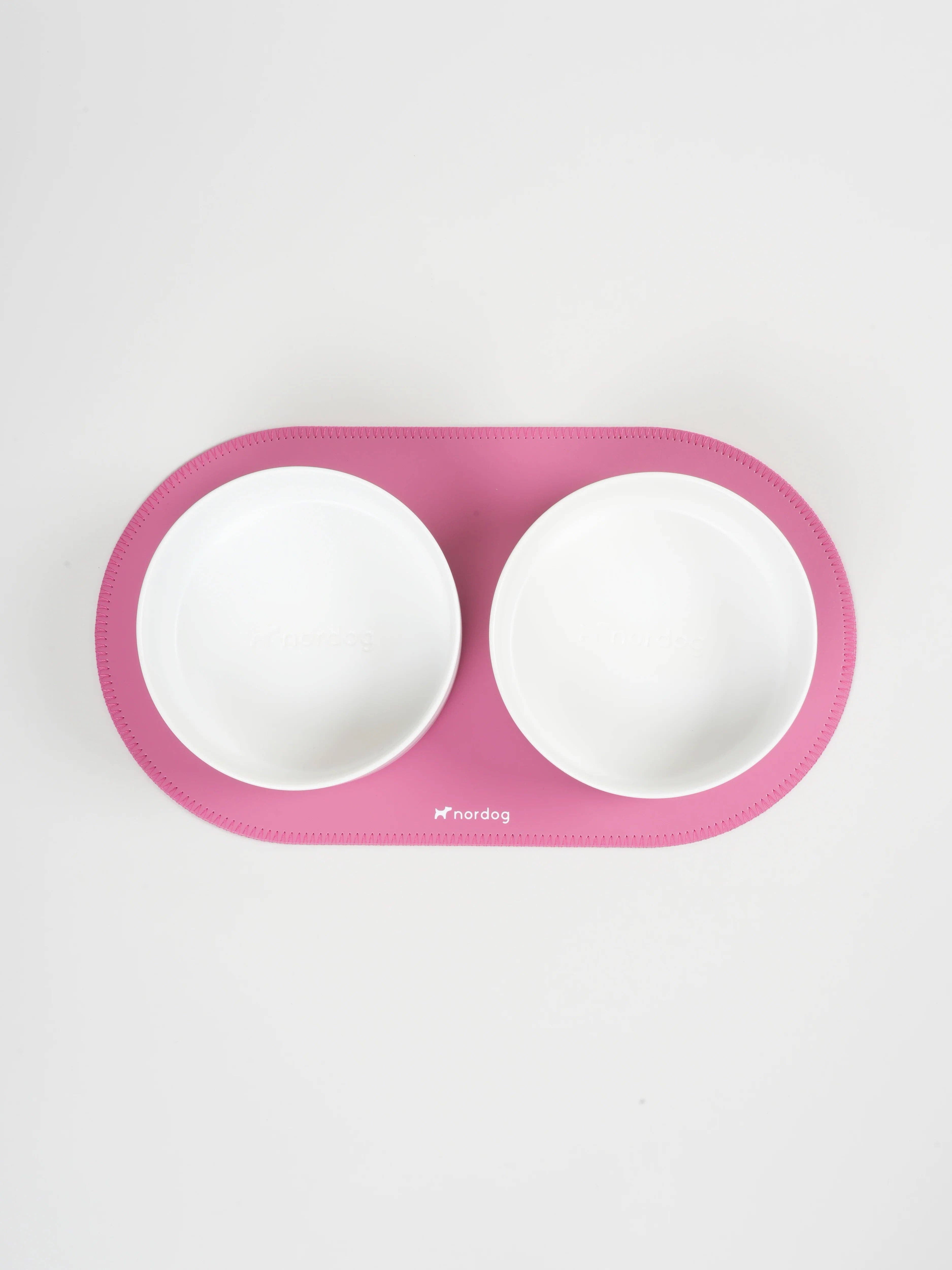 Nordog – wholesale Pet food mat – Dog – Placemat for dog bowls (pink, round)2