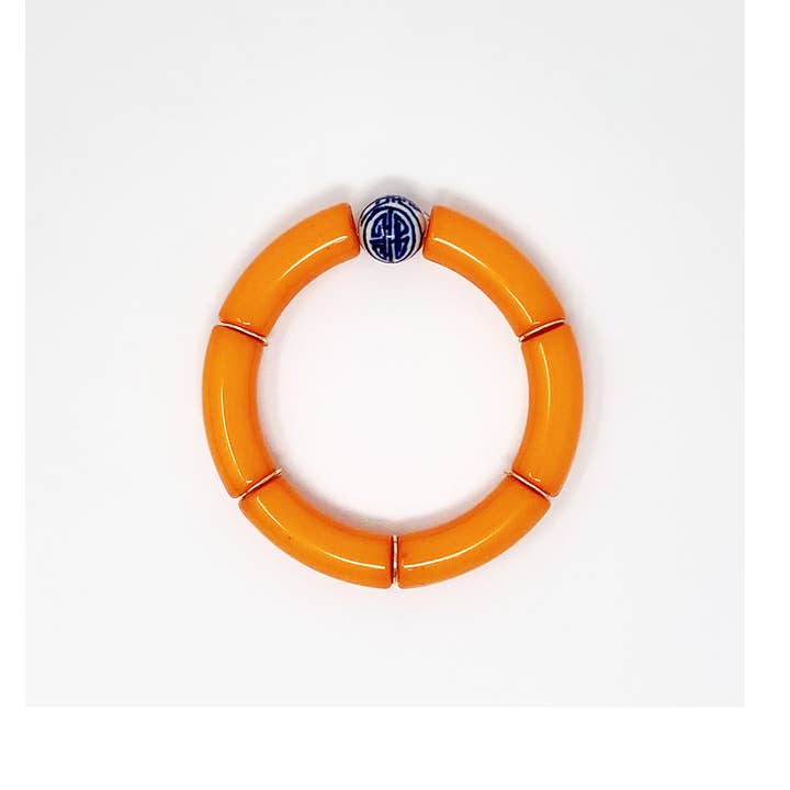Fornash - Venta al por mayor Pulsera de cuentas - Pulsera de tubo acrílico de bambú azul de China