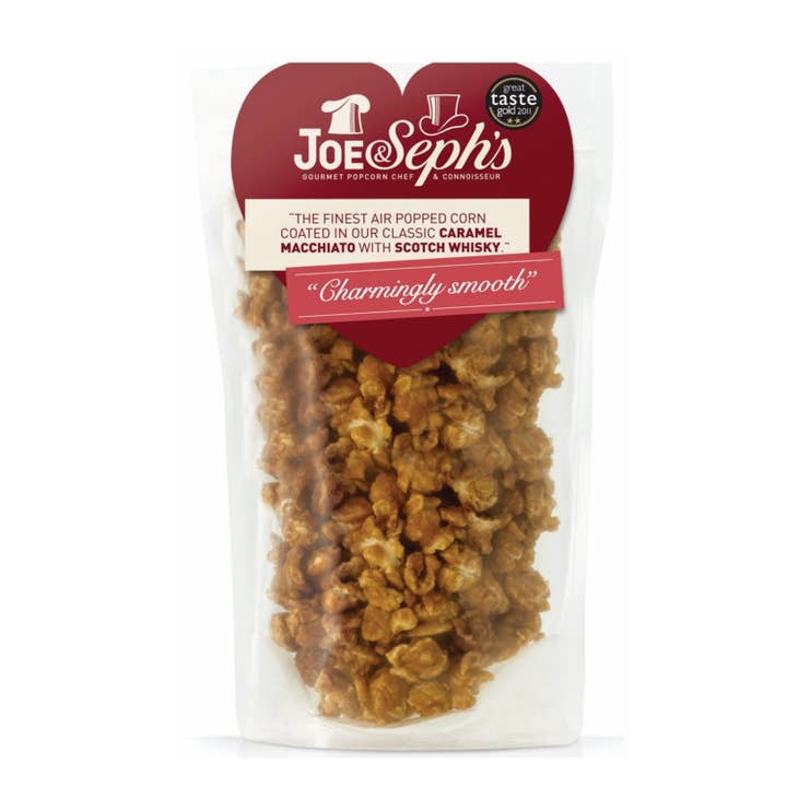 HEART - Caramel Macchiato & Whisky 70g Pouch for wholesale by Joe & Seph's Gourmet Popcorn