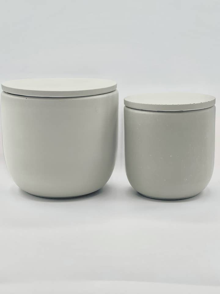 Handmade Luxury Concrete Candle Vessels/Planters LARGE 20 oz for wholesale by Colyer House Creations
