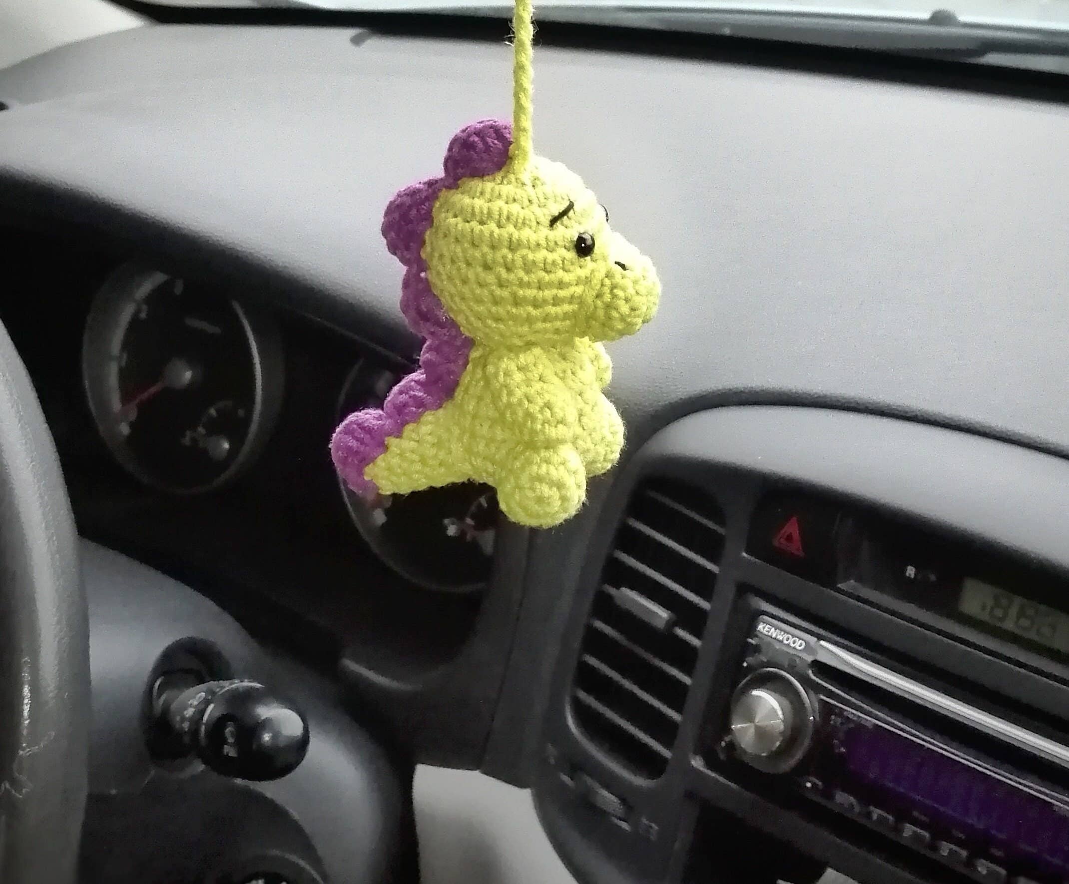 TOMOPOD LLC - Wholesale Car Decorative Charm - Unisex - Crochet Dinosaur Car Hanging, Kawaii Dino Car Accessory2