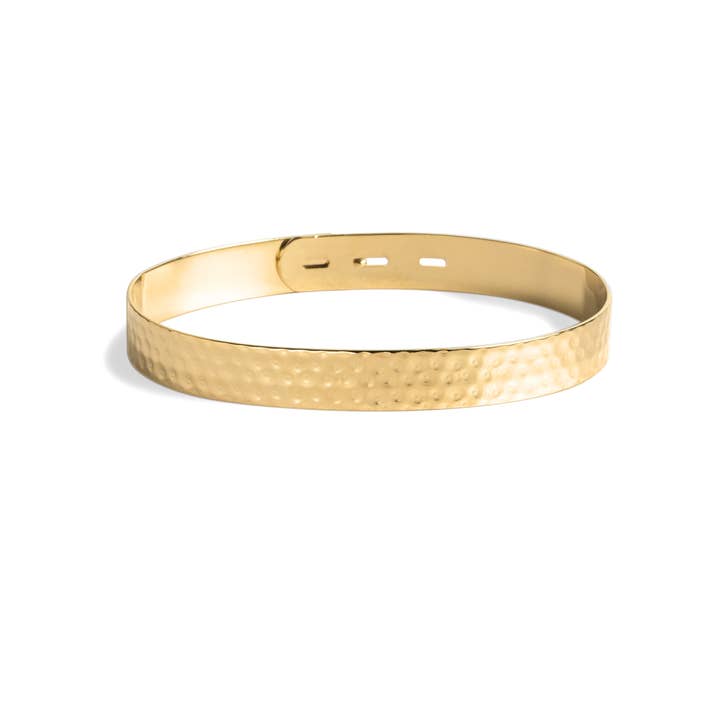 Brazalete Ajustable Martillado – Elegancia Atemporal para venta al por mayor de Lovelyday bijoux