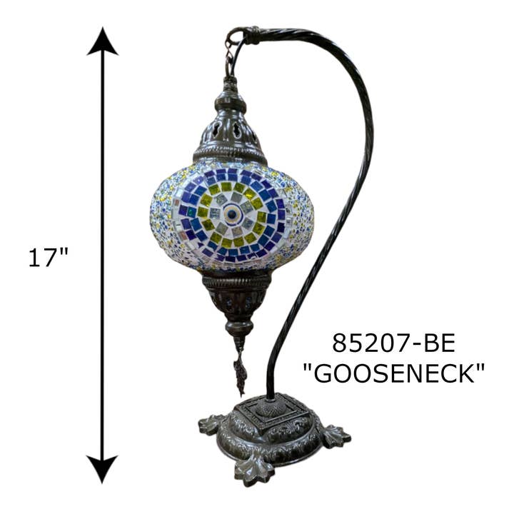 Import Corner - Wholesale Accent/Desk Lamp - Blue Eye Mosaic Lamp