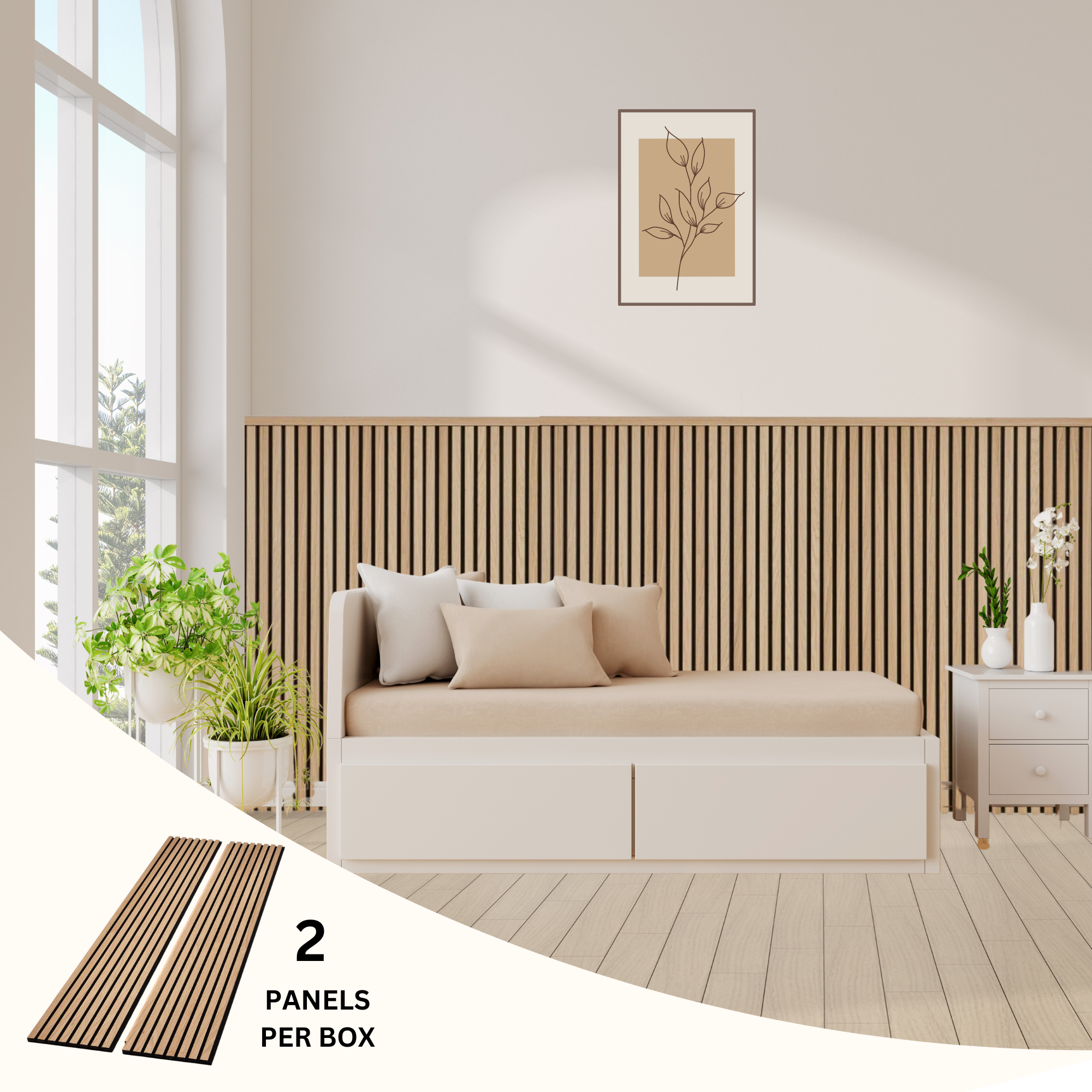 Made In Vietnam - Wholesale Wall Paneling - Acoustic Slatwall Wood Panels 47.24" x 12.6" (2 Panels/Box)0