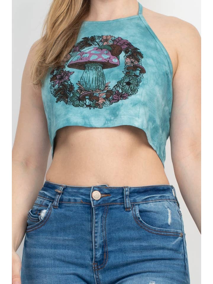 Lakhays Collection Inc. - Wholesale Tank Top - Women's - Woodland Mushroom Halter Top3