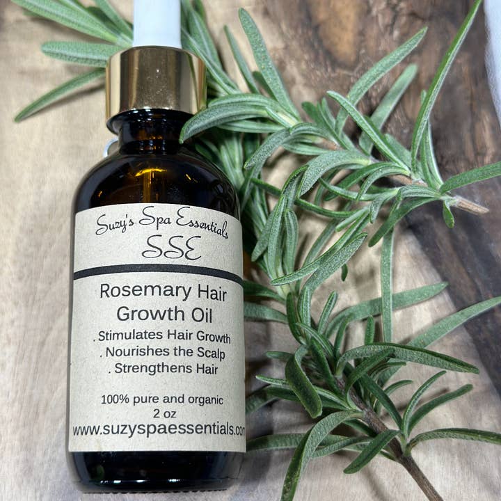 Suzy Spa Essentials - Wholesale Hair Oil - Rosemary Hair Growth Oil, Scalp + Hair Nourishment 1oz + 2oz1