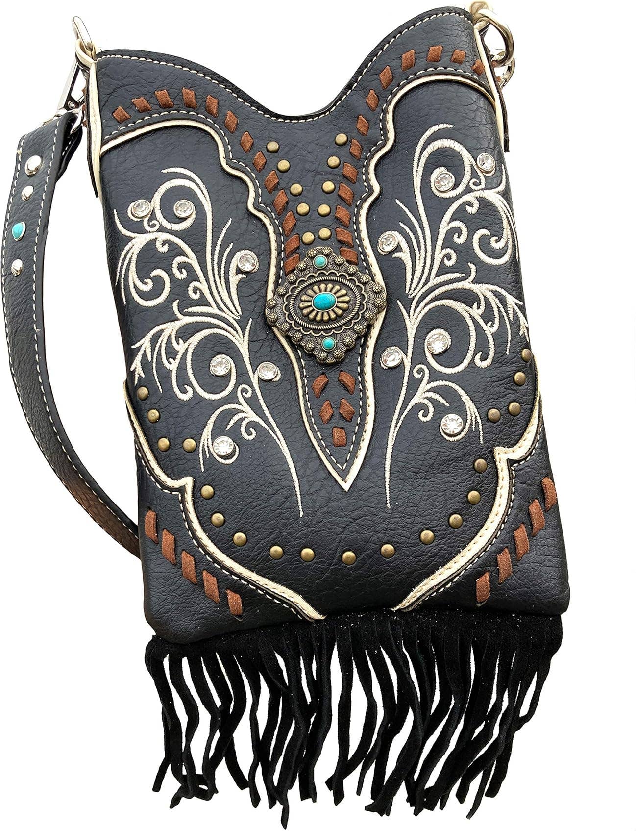 Lunar Deer – wholesale Crossbody bag – Women's – Fringe Western Crossbody Messenger Pouch0
