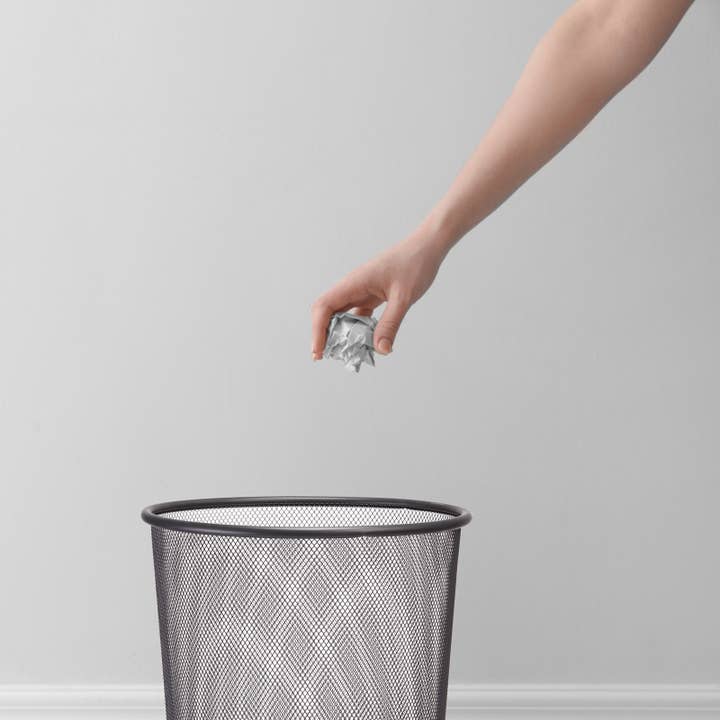 Wastebasket, mesh, anthracite for wholesale on Faire1