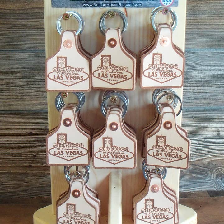 The Lucky Horse Company - Wholesale Keychain – Unisex - CUSTOM Lucky Western Leather Ear Tag Keychain (Set of 12) 5