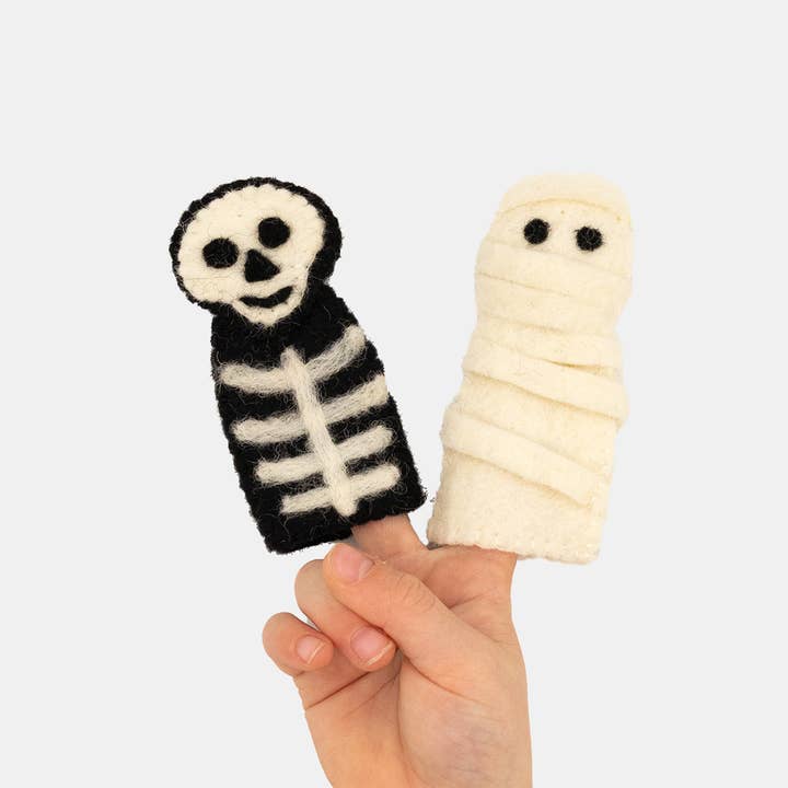 Finger Puppet - Ghost & Mummy Set (Halloween)  and other Purchase Wholesale finger puppets. Free Returns & Net 60 Terms on Faire trending on Faire.