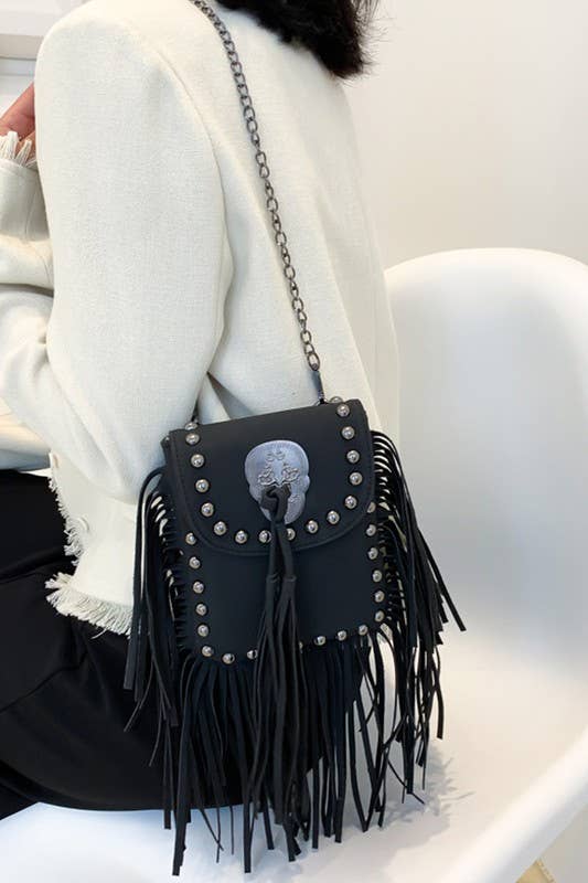 ACCITY - Wholesale Crossbody Bag - Women's - TASSEL POINT ONE SHOULDER BAG WITH FRINGE_CUAB00381