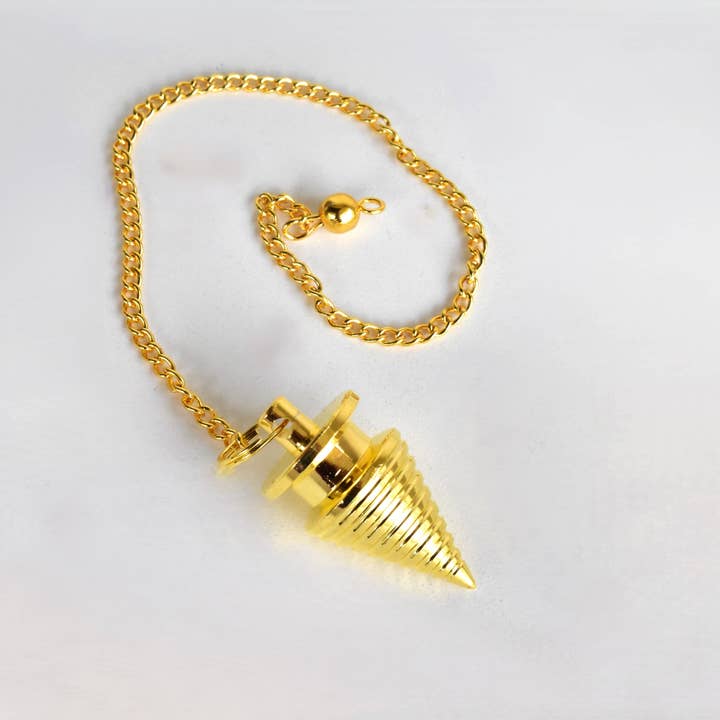 Soothing Crystals - Wholesale Meditation supplies - Brass Golden Metal Pendulums, Solid Silver Ball Pendulum5