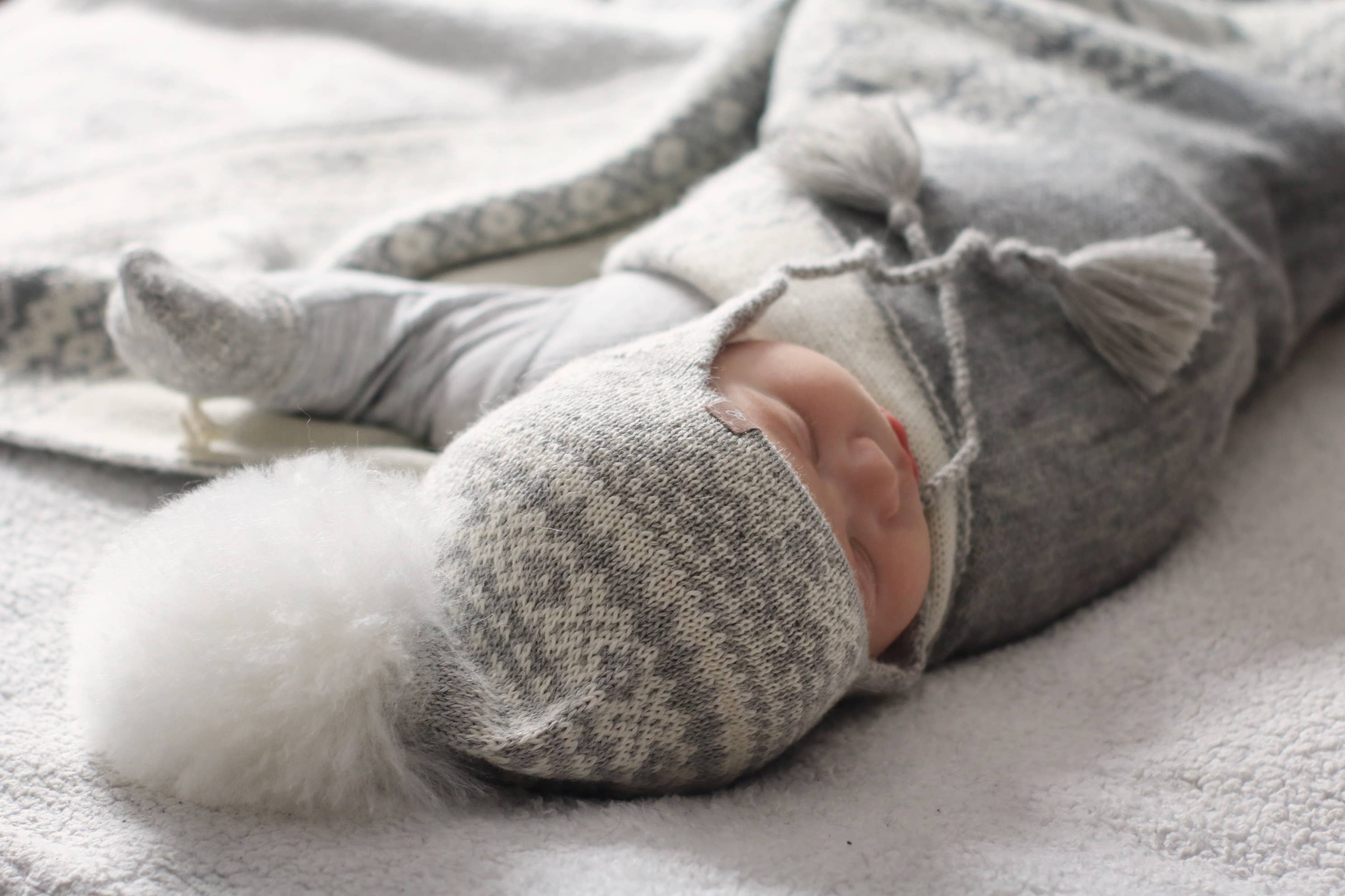 Samantha Holmes Alpaca Clothing and Gifts - Wholesale Newborn/Knit Hat - Baby - Alpaca Baby Earflap Hat - CLEARANCE PRICE9
